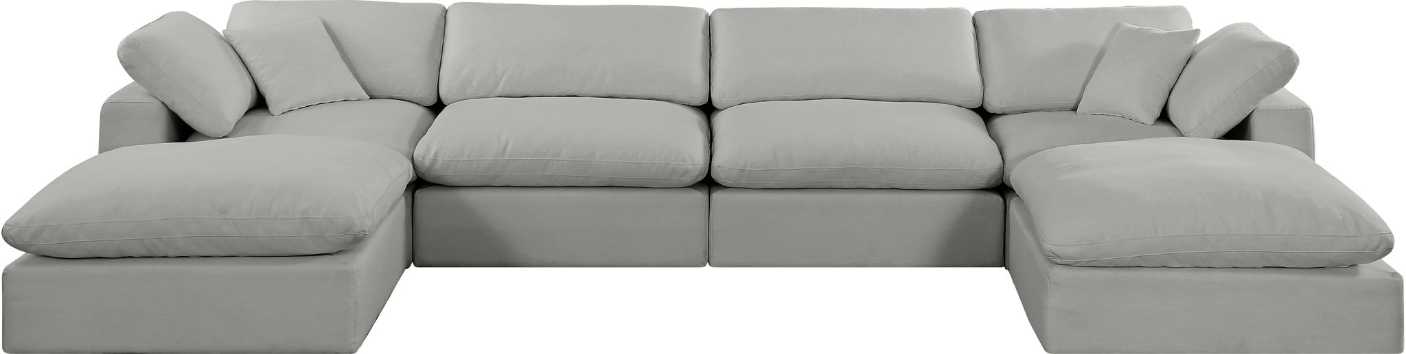 Comfy - 6 Piece Linen Modular Double Chaise Sectional - Urban Living Furniture (Los Angeles, CA)
