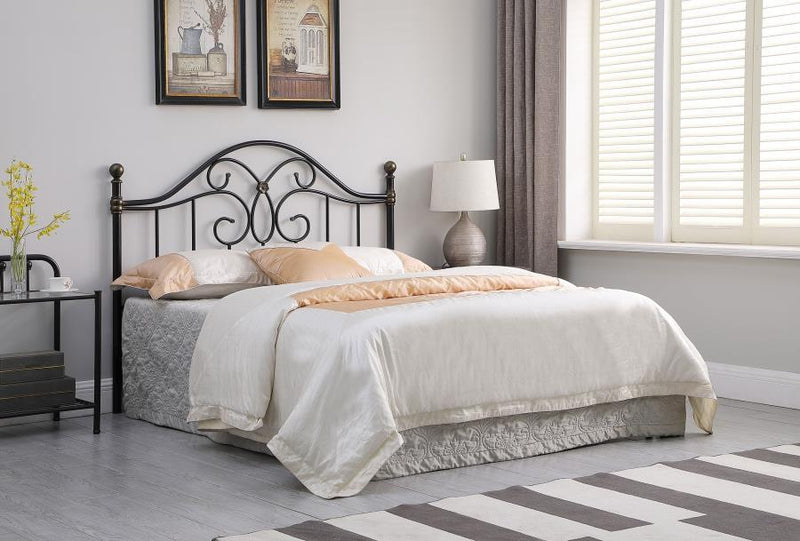 Bailey - Metal Queen Or Full Open Frame Headboard - Black