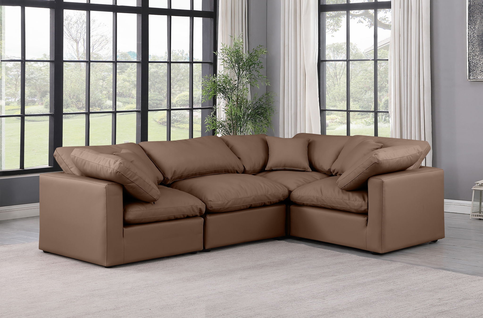 Indulge - Faux Leather 4 Piece Modular Corner Sectional - Urban Living Furniture (Los Angeles, CA)