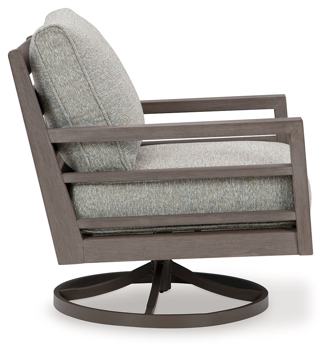 Hillside Barn - Gray / Brown - Swivel Lounge W/ Cushion - Urban Living Furniture (Los Angeles, CA)