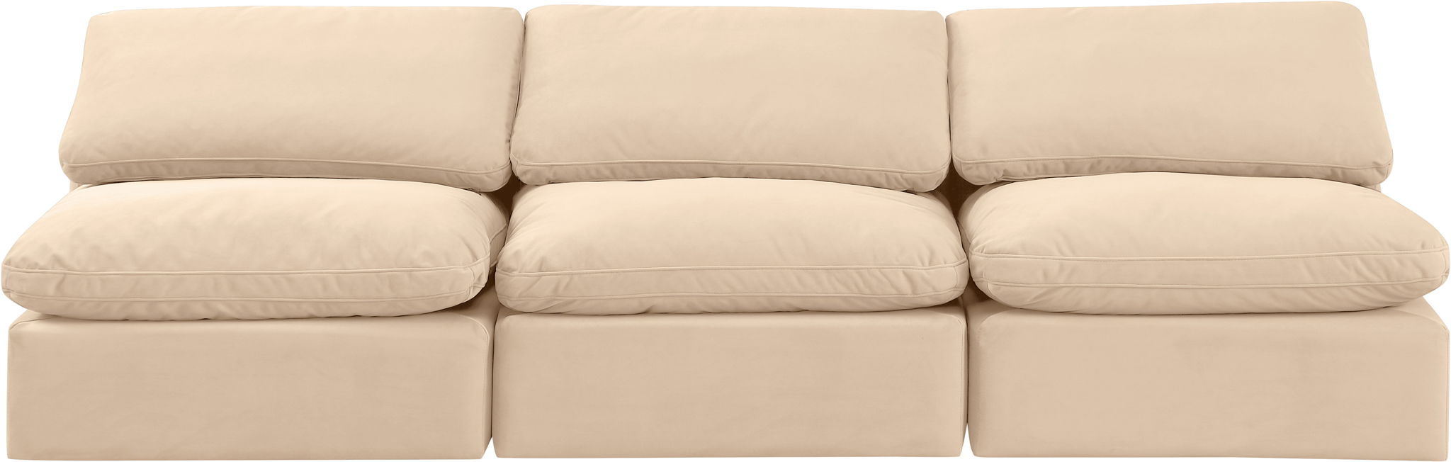 Indulge - Velvet 3 Seat Modular Armless Sofa - Urban Living Furniture (Los Angeles, CA)