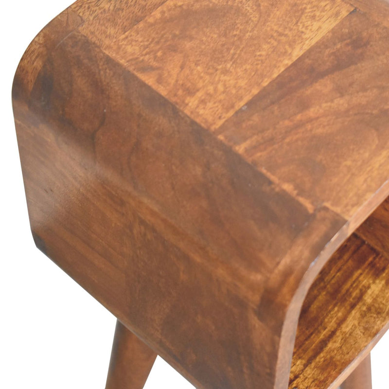 Minimalist Open Curved Nightstand
