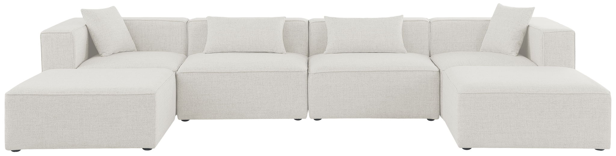 Cube - Linen 6 Piece Modular Double Chaise Sectional - Urban Living Furniture (Los Angeles, CA)