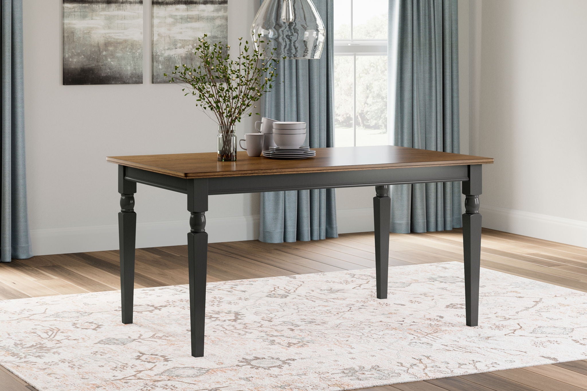 Owingsville - Black / Brown - Rectangular Dining Room Table - Urban Living Furniture (Los Angeles, CA)