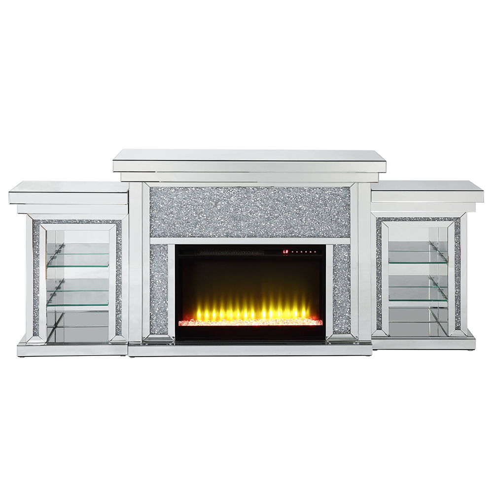 Noralie - Fireplace With LED - Mirrored & Faux Diamonds - Urban Living Furniture (Los Angeles, CA)
