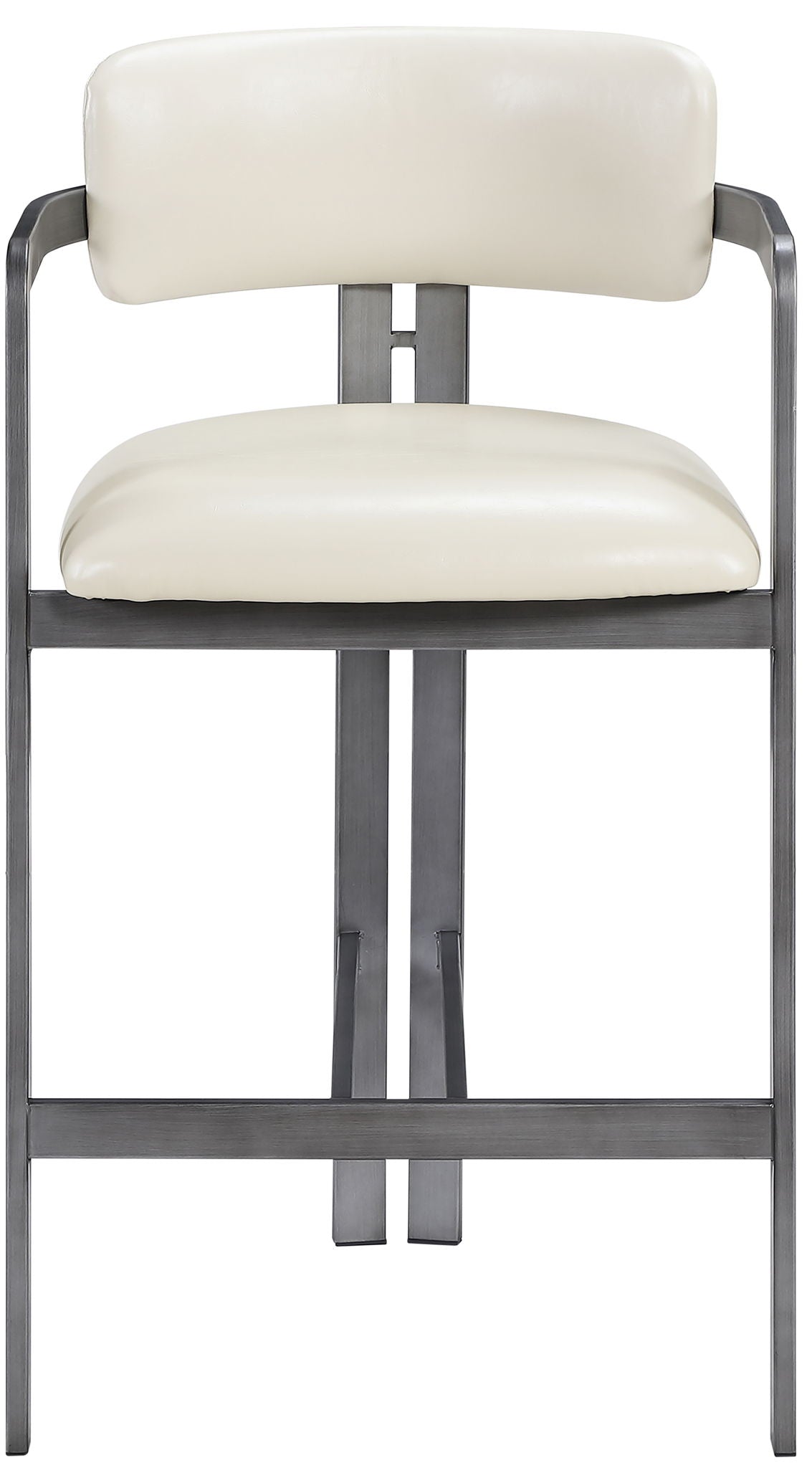 Aurum - Vegan Leather Upholstered Counter Stool With Gray Base - Urban Living Furniture (Los Angeles, CA)