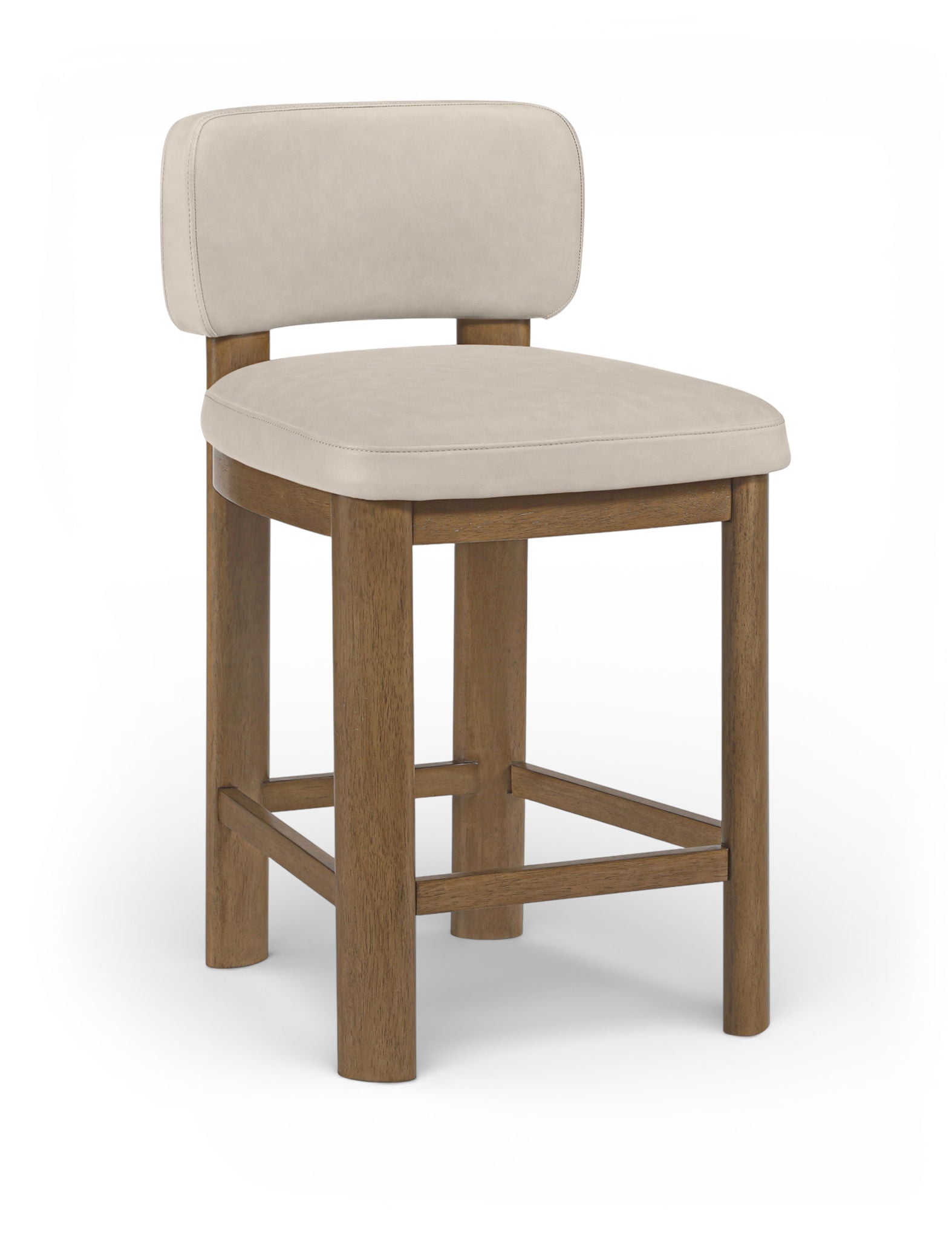 Paloma - Faux Leather Upholstered Counter Stool (Set of 2) - Brown Frame - Urban Living Furniture (Los Angeles, CA)