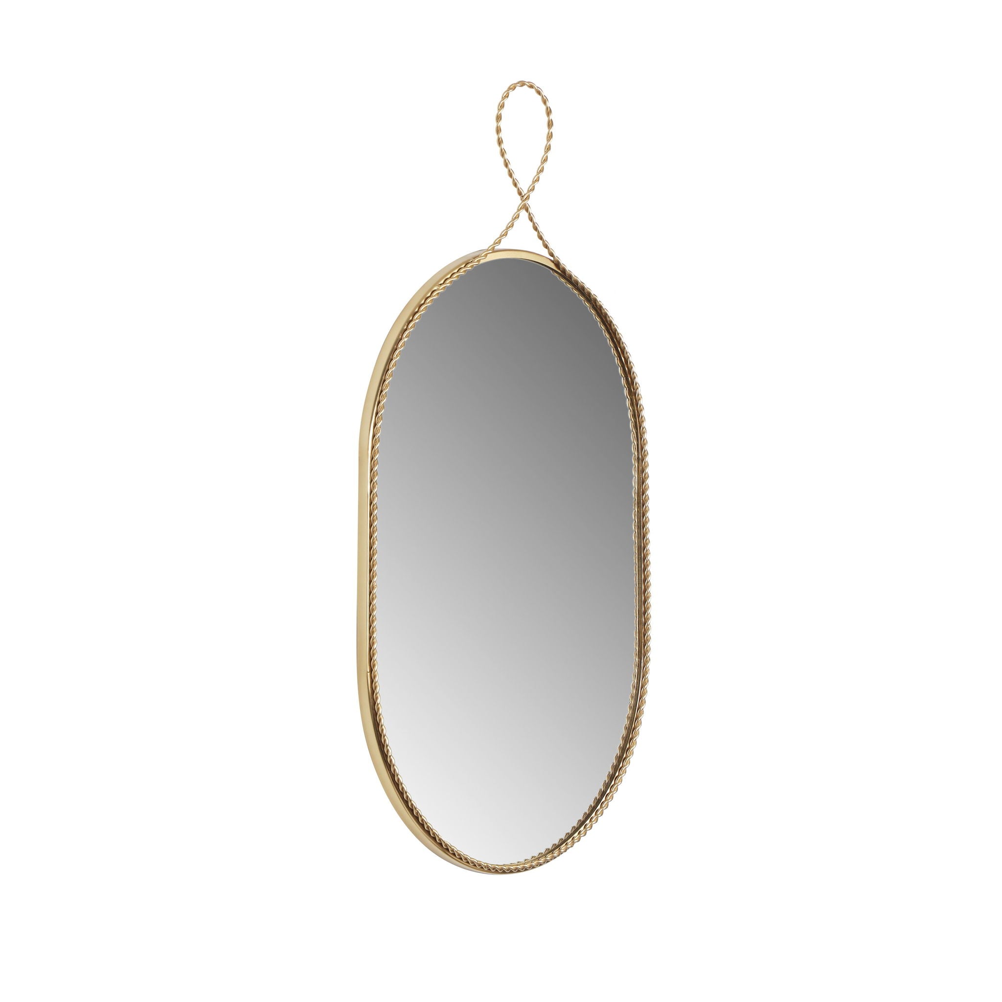 Ravina - Oval Wall Mirror - Braided Brass - Urban Living Furniture (Los Angeles, CA)