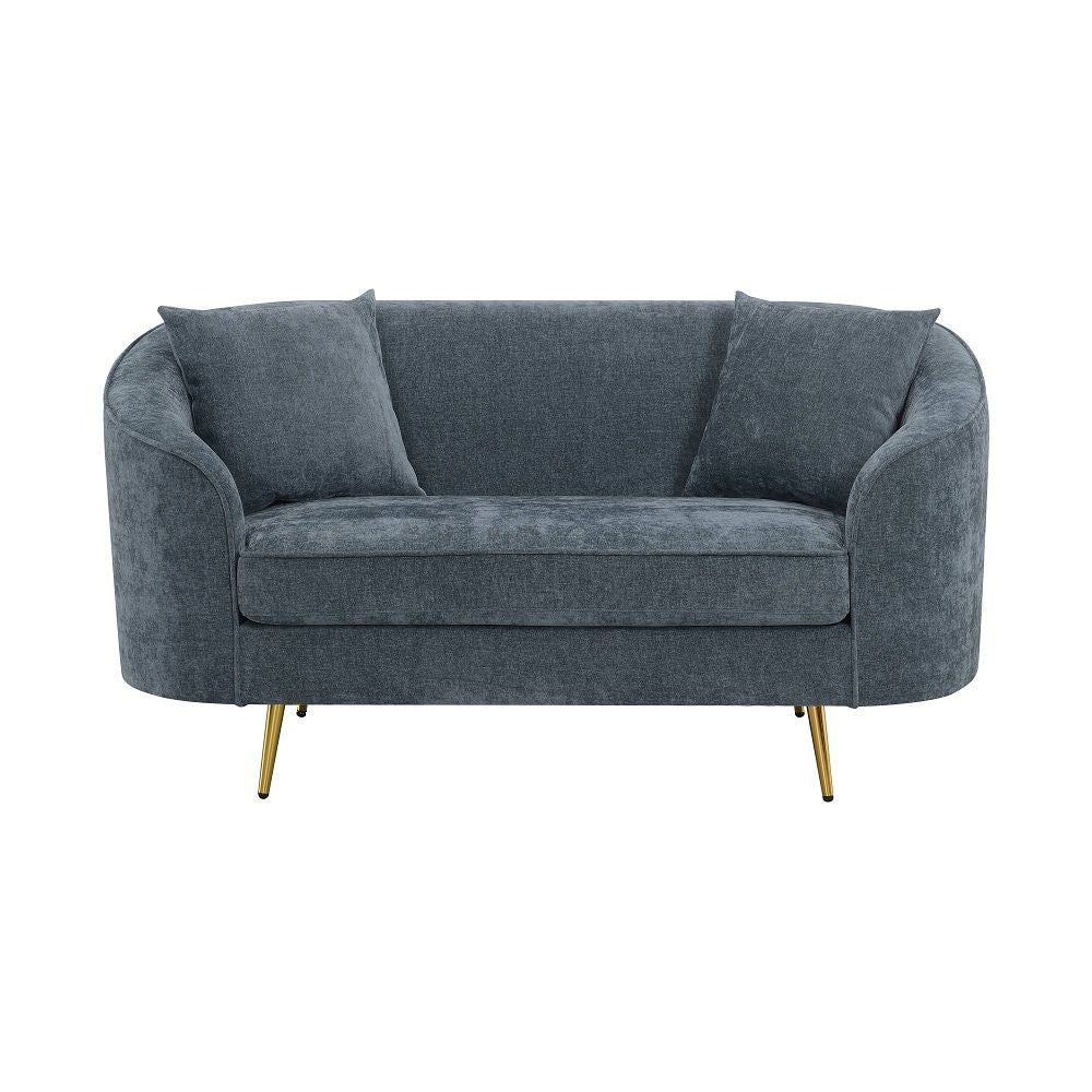 Nakendra - Loveseat With 2 Pillows - Cobalt Gray - Urban Living Furniture (Los Angeles, CA)