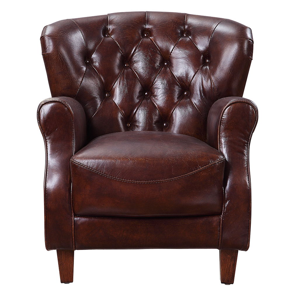 Brancaster - Accent Chair - Vintage Brown & Aluminum - Urban Living Furniture (Los Angeles, CA)