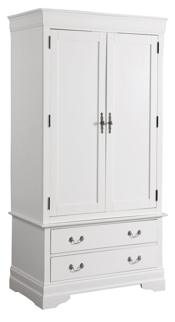 Elegant Traditional Armoire - White