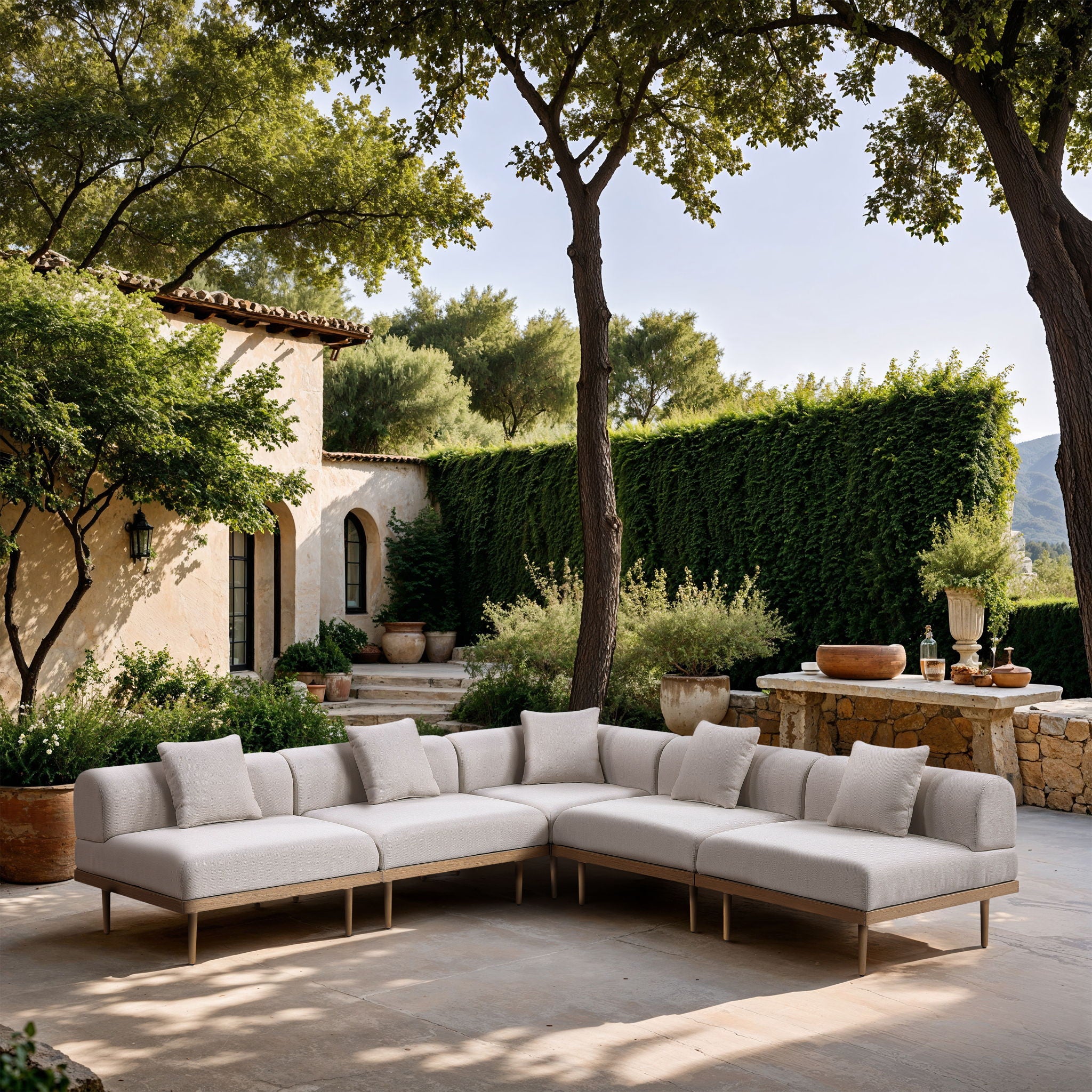 Laguna - 5 Piece 106.5" Upholstered Outdoor Patio Modular Sectional - Urban Living Furniture (Los Angeles, CA)