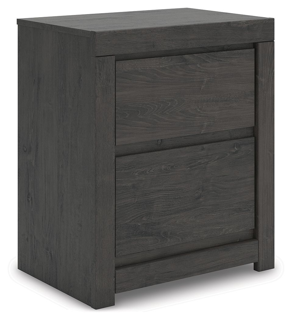 Fraluna - Charcoal - Two Drawer Night Stand - Urban Living Furniture (Los Angeles, CA)