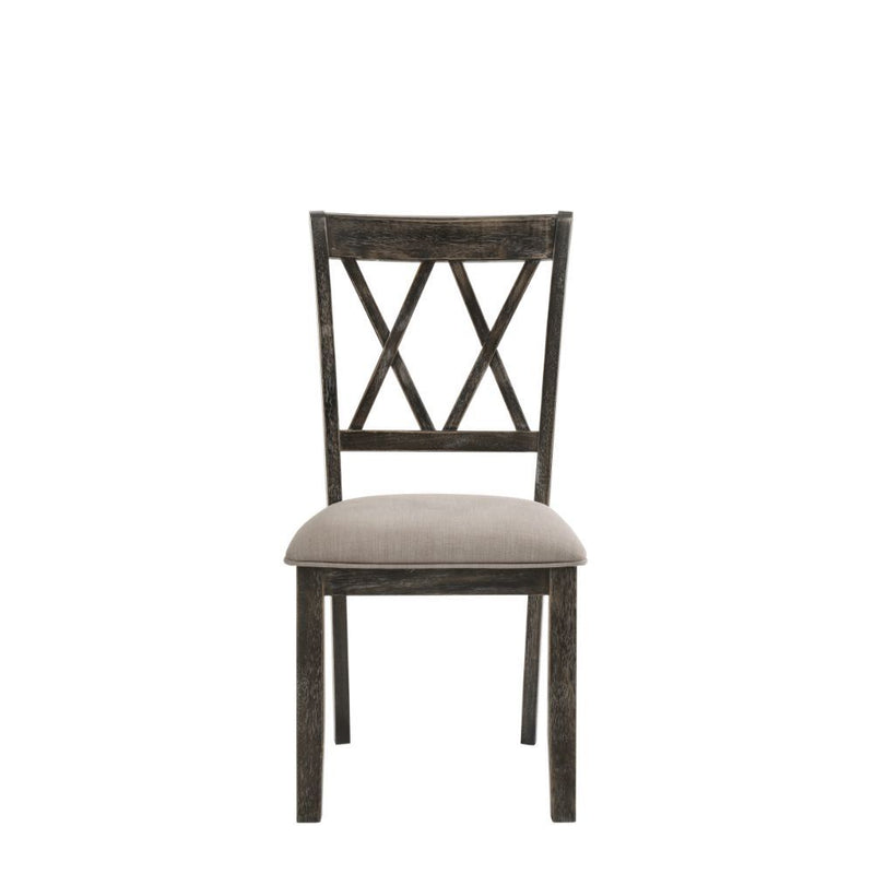 Claudia II - Side Chair (Set of 2) - Fabric & Weathered Gray - Urban Living Furniture (Los Angeles, CA)