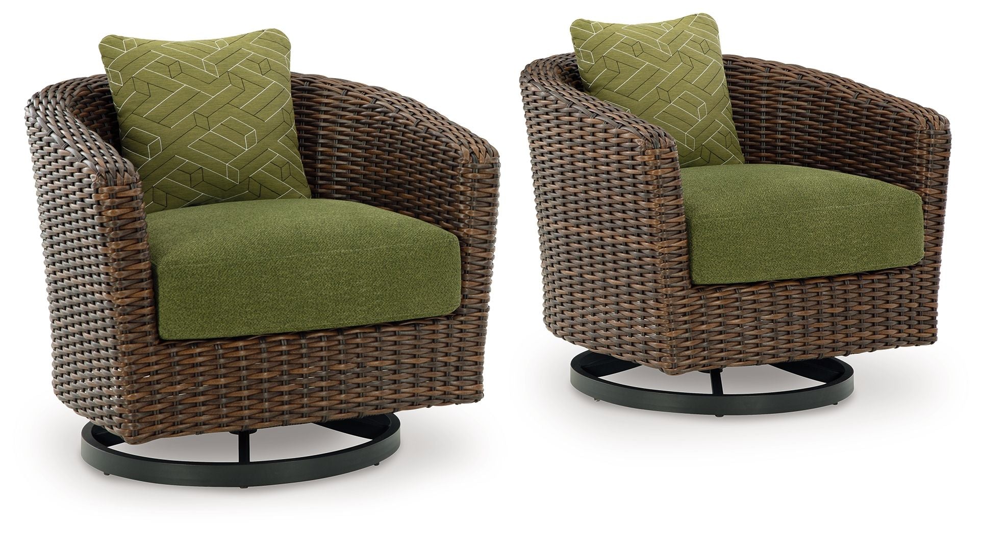 Horizon Hall - Brown / Green - Swivel Lounge With Cushion - Urban Living Furniture (Los Angeles, CA)