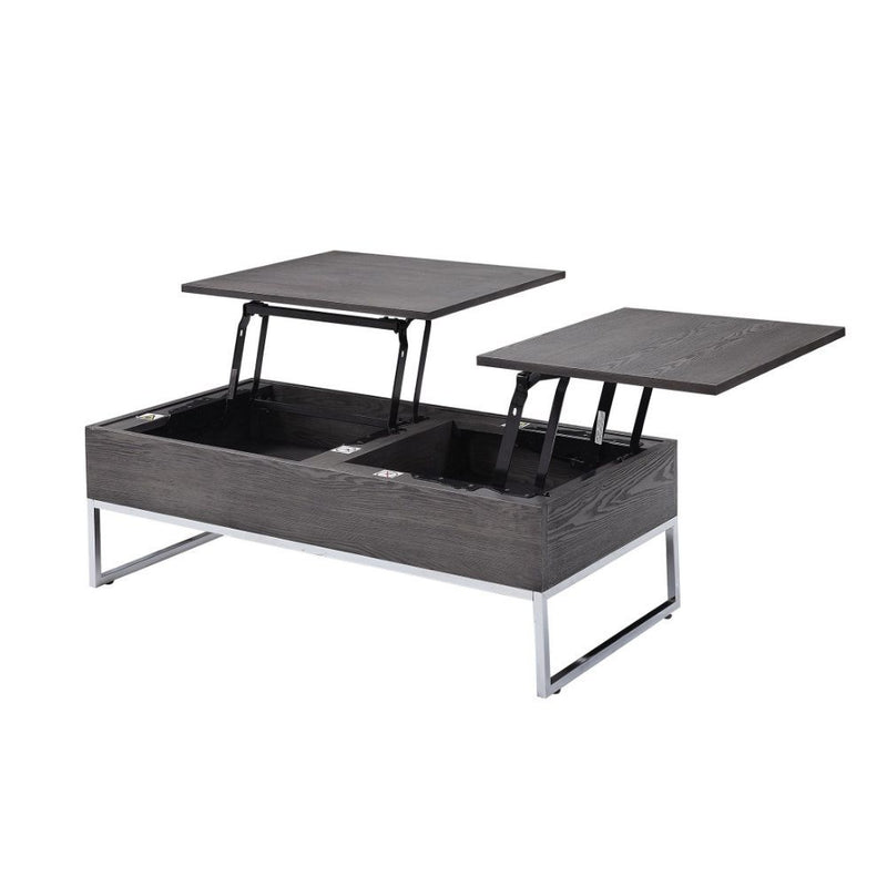 Iban - Coffee Table - Gray Oak & Chrome - Urban Living Furniture (Los Angeles, CA)