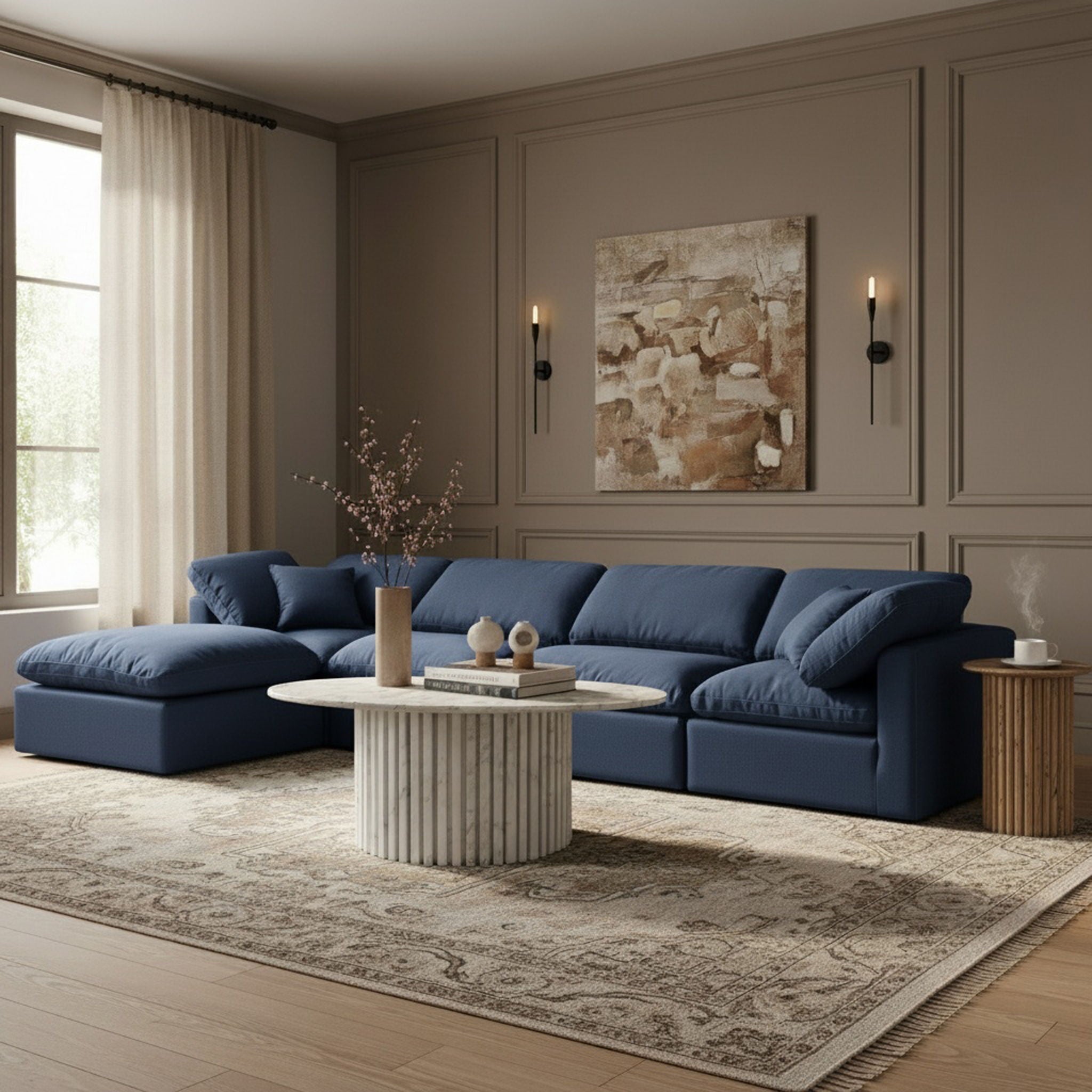 Indulge - Linen 5 Piece Modular Sectional With Chaise - Urban Living Furniture (Los Angeles, CA)