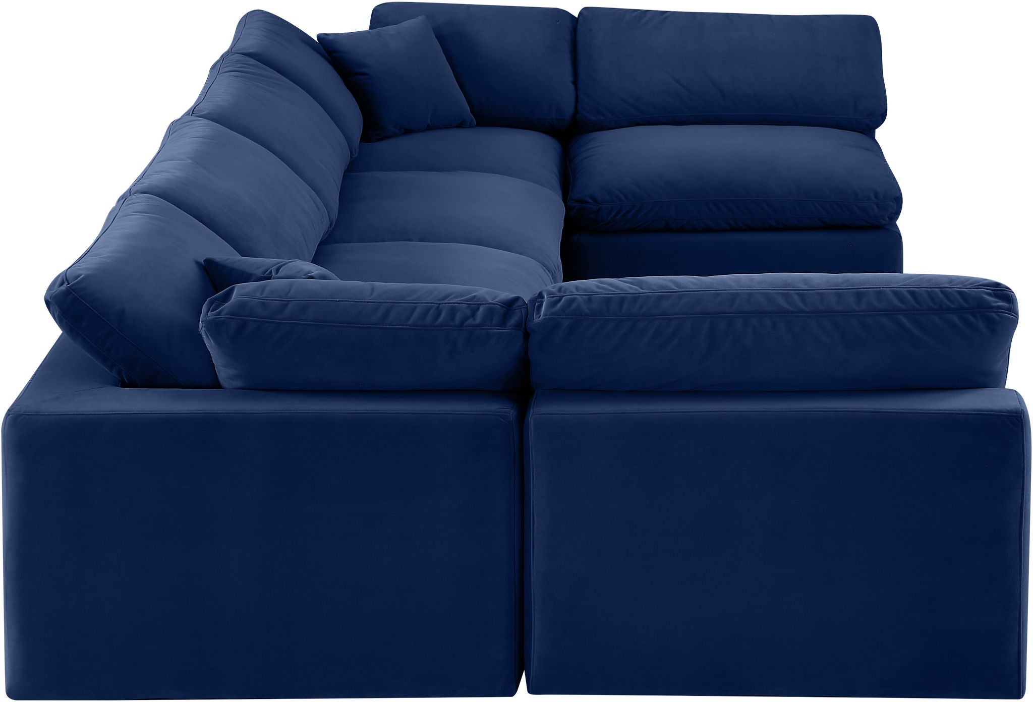 Comfy - 6 Piece Velvet Modular Armless Sectional - Urban Living Furniture (Los Angeles, CA)