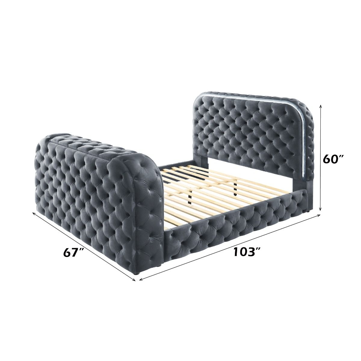 Kana - Bed With LED, Fireplace & TV Stand - Urban Living Furniture (Los Angeles, CA)