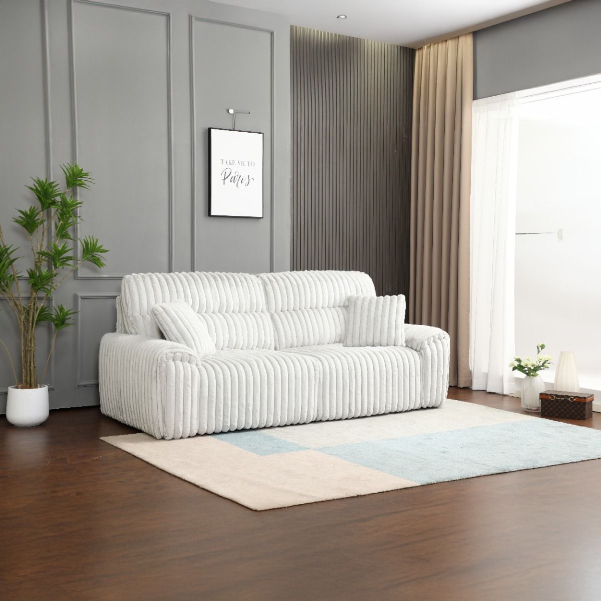 Jaya - Power Motion Sofa With Sleeper & USB Port - Mondo Gray Corduroy - Urban Living Furniture (Los Angeles, CA)