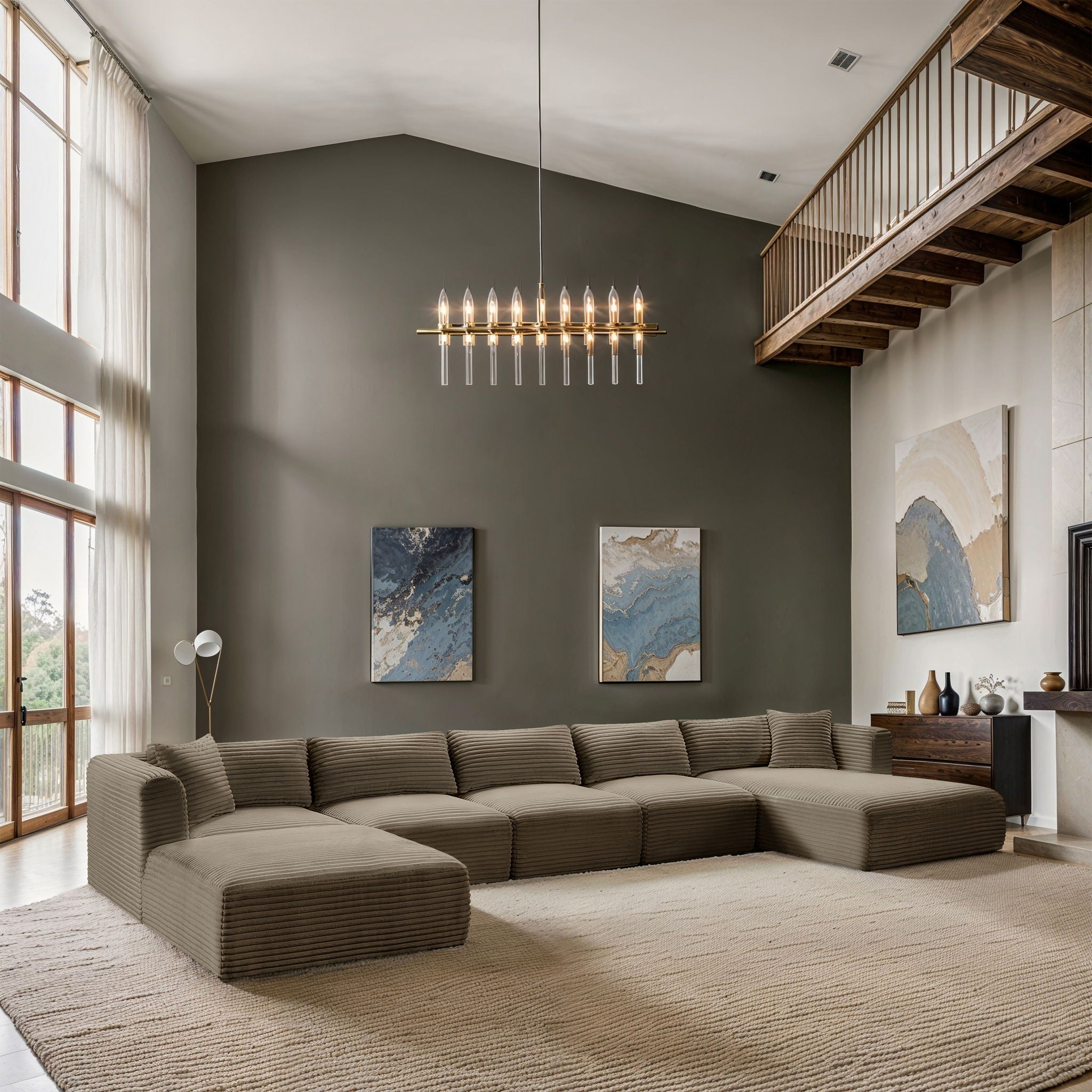 Shaggy - Fabric 6 Piece Modular Sectional With Chaise And Ottoman - Urban Living Furniture (Los Angeles, CA)