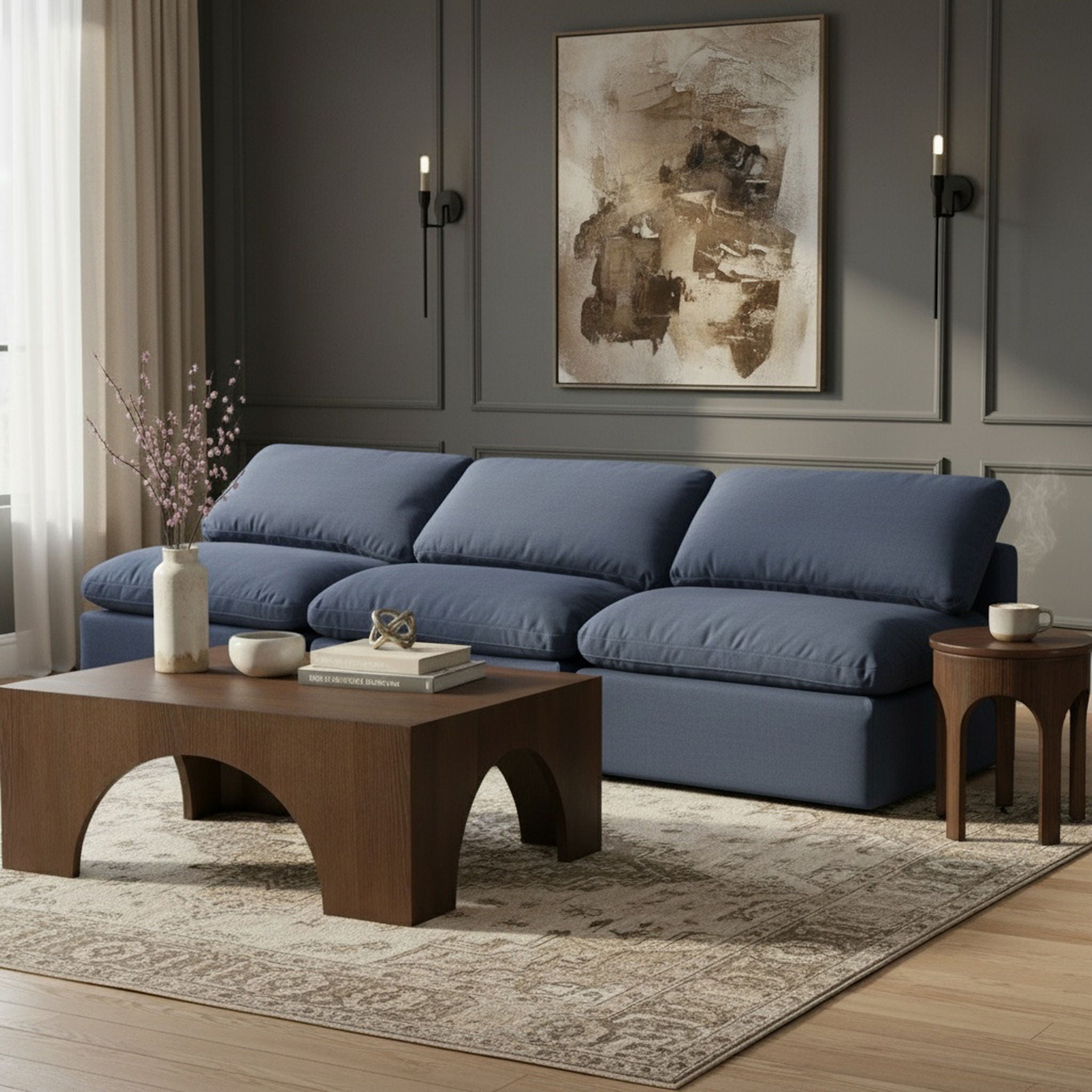 Indulge - Linen 3 Seat Modular Armless Sofa - Urban Living Furniture (Los Angeles, CA)