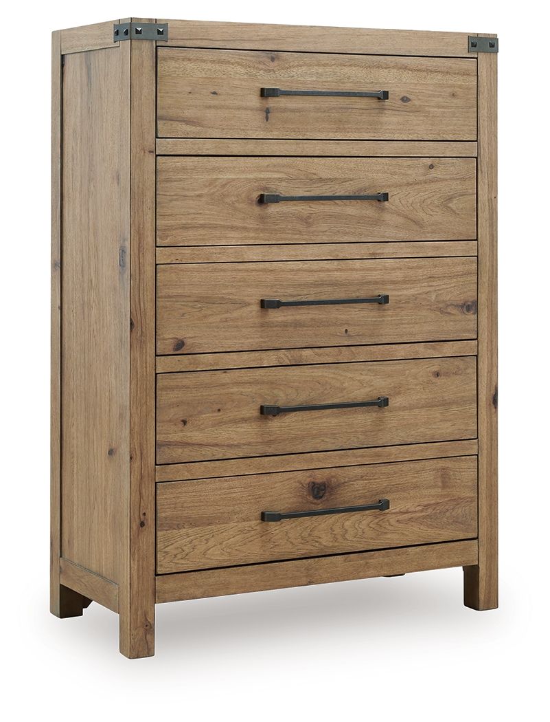 Ridgester - Five Drawer Chest - Light Brown - Urban Living Furniture (Los Angeles, CA)