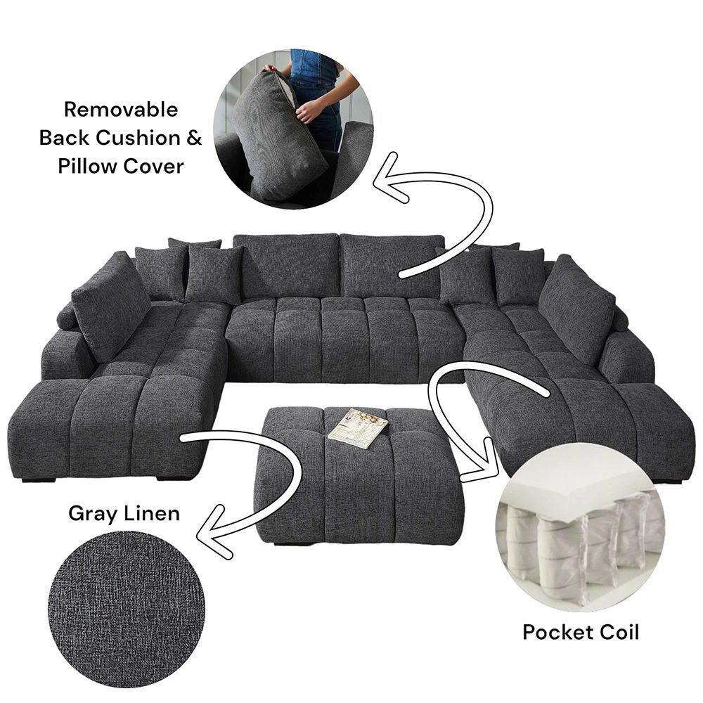 Chosen - Sectional Sofa With 3 Pillows - Urban Living Furniture (Los Angeles, CA)