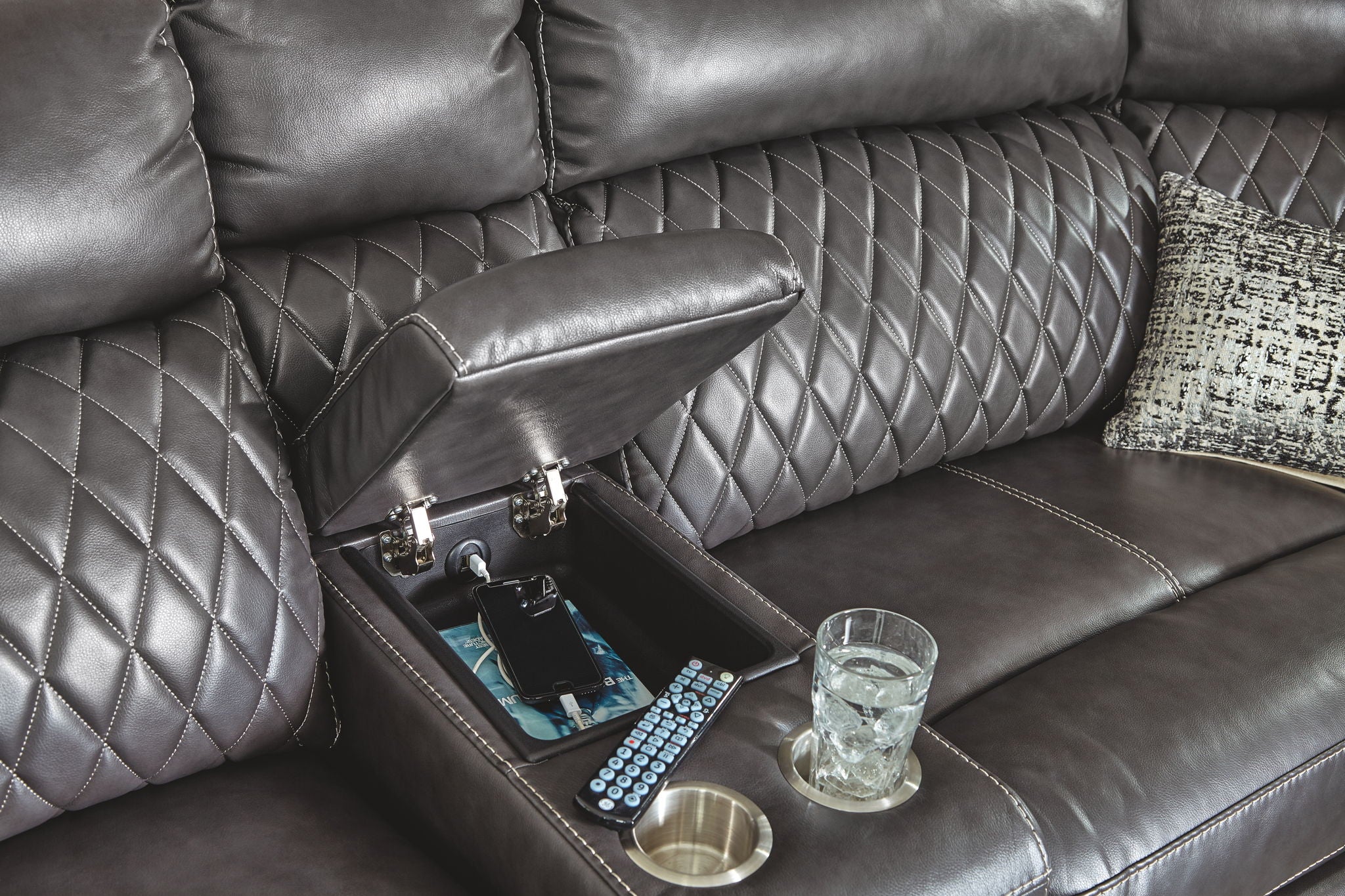 Samperstone - Power Reclining Sectional - Urban Living Furniture (Los Angeles, CA)