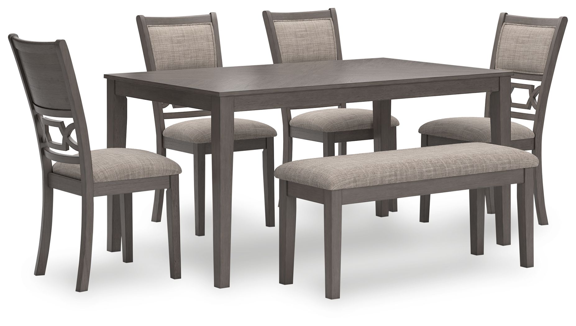 Wrenning - Gray - Dining Room Table Set (Set of 6) - Urban Living Furniture (Los Angeles, CA)