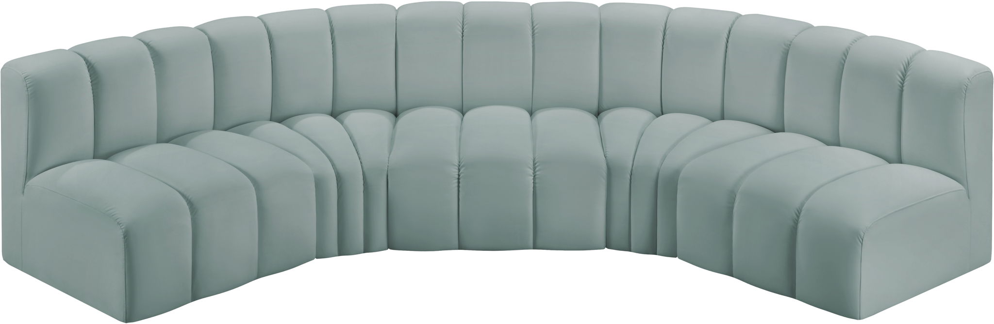Arc - Faux Leather 5 Piece U-Shaped Modular Sofa