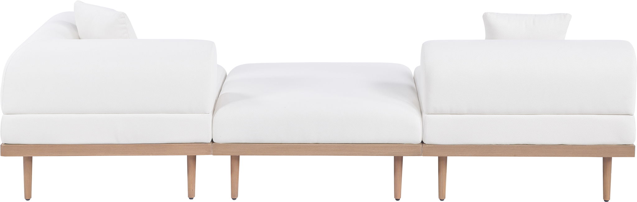 Laguna - 3 Piece Upholstered Outdoor Patio Modular Sofa With Backless Seat And 1 Arm - Urban Living Furniture (Los Angeles, CA)