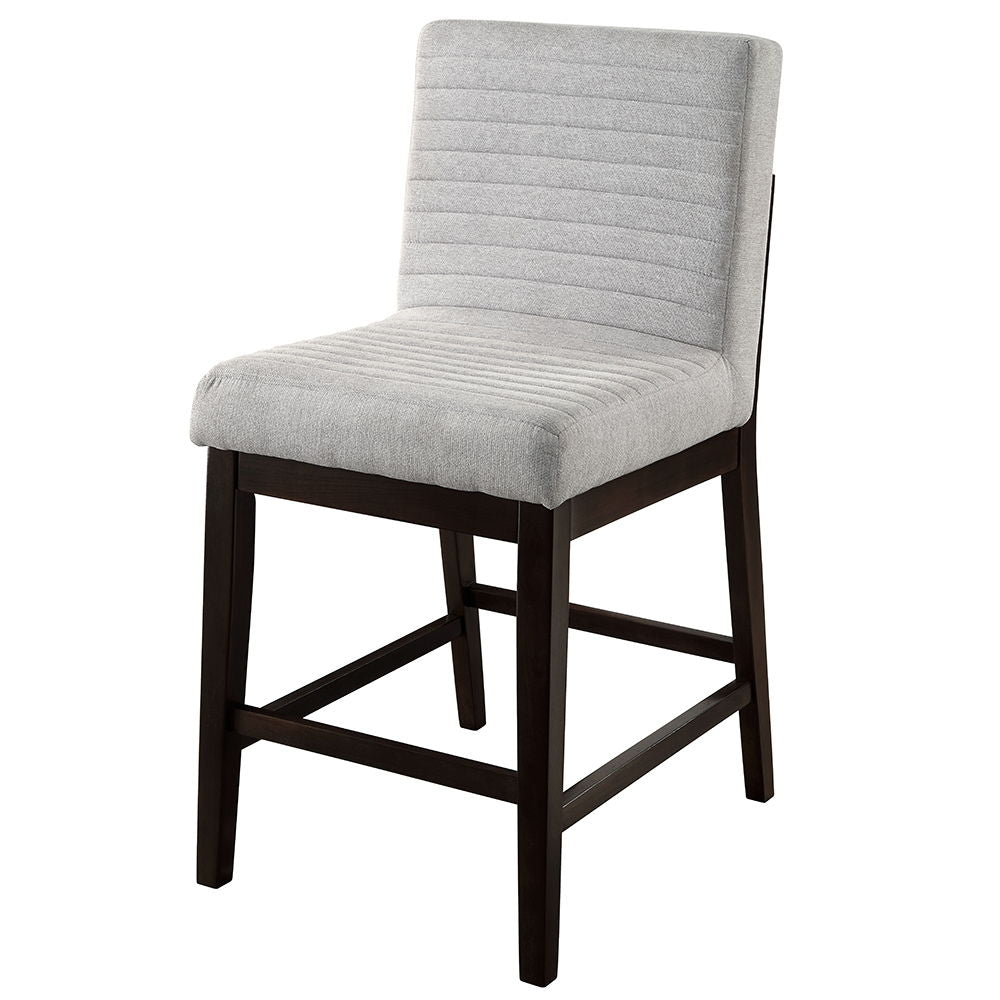 Edwyn - Counter Height Chair (Set of 2) - Gray Linen & Espresso - Urban Living Furniture (Los Angeles, CA)