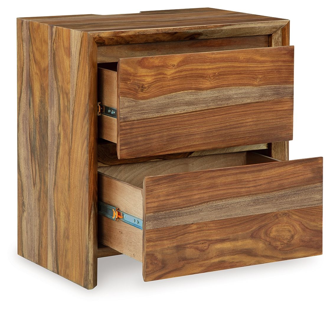 Dressonni - Brown - Two Drawer Night Stand - Urban Living Furniture (Los Angeles, CA)