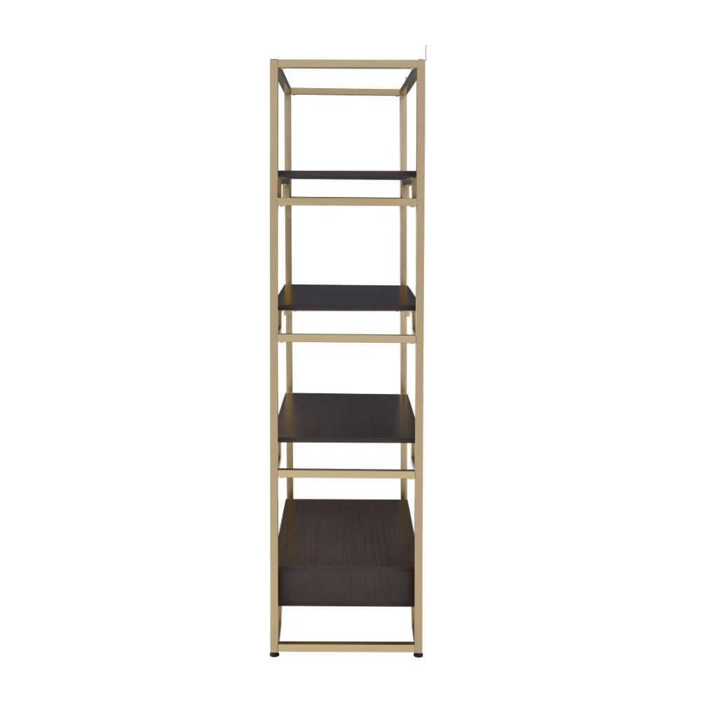 Yumia - Bookshelf - Gold & Clear Glass - Urban Living Furniture (Los Angeles, CA)