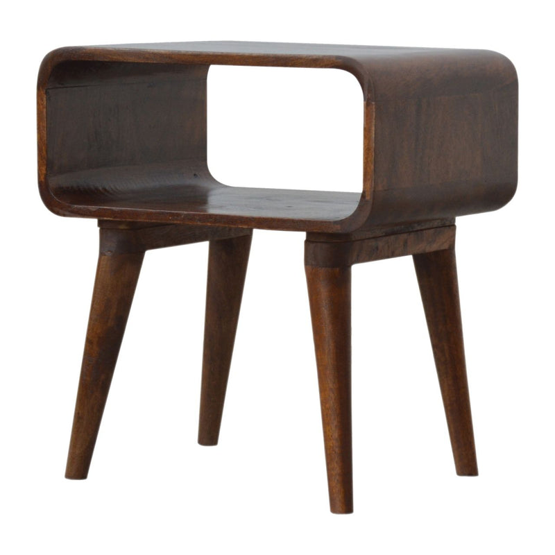 Minimalist Open Curved Nightstand