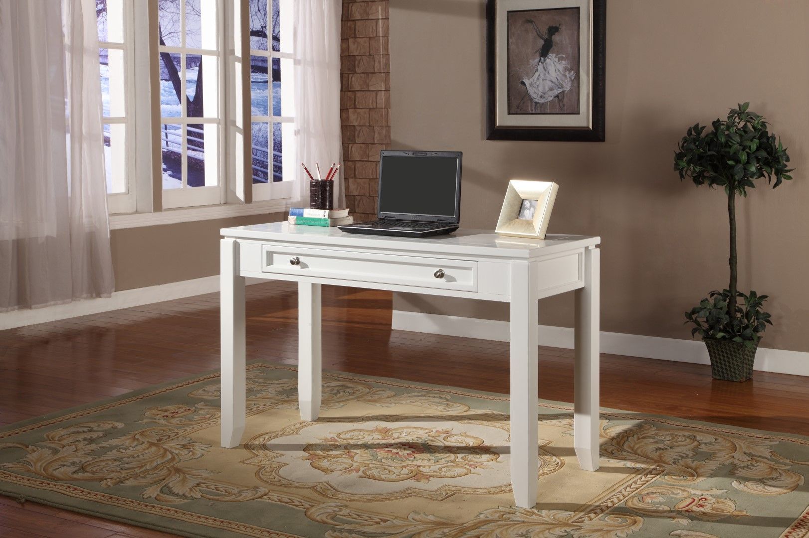 Boca - U Shape Desk With Credenza File And Hutch - Cottage White - Urban Living Furniture (Los Angeles, CA)