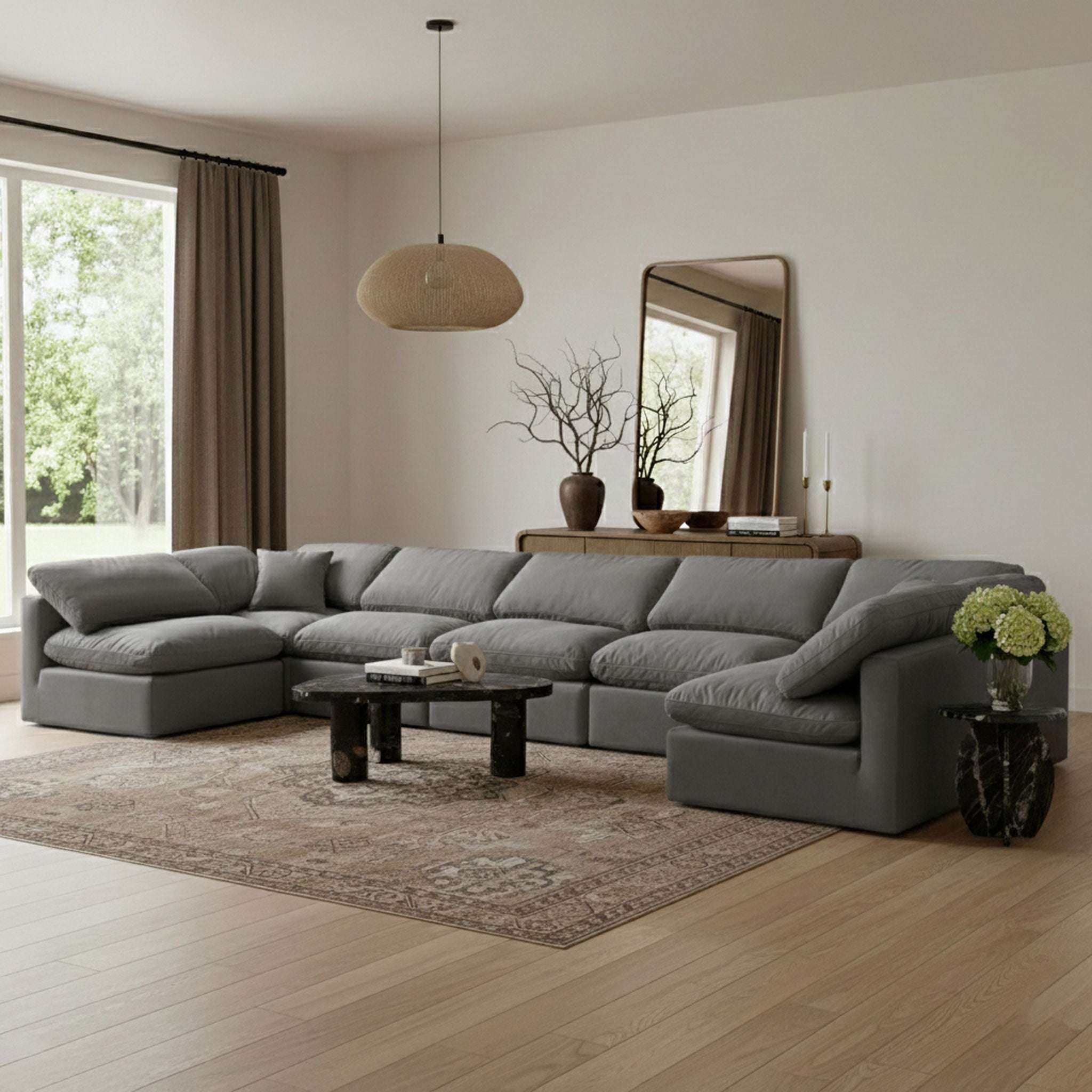 Indulge - Velvet 7 Piece Modular U-Shaped Sectional - Urban Living Furniture (Los Angeles, CA)