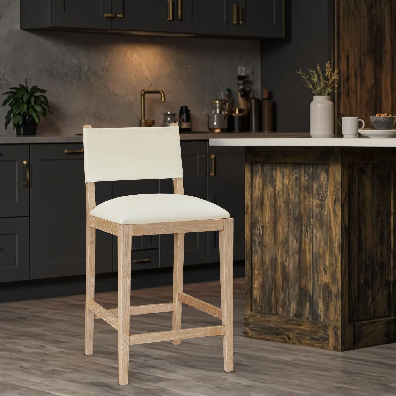 Avon - Vegan Leather Counter Stool