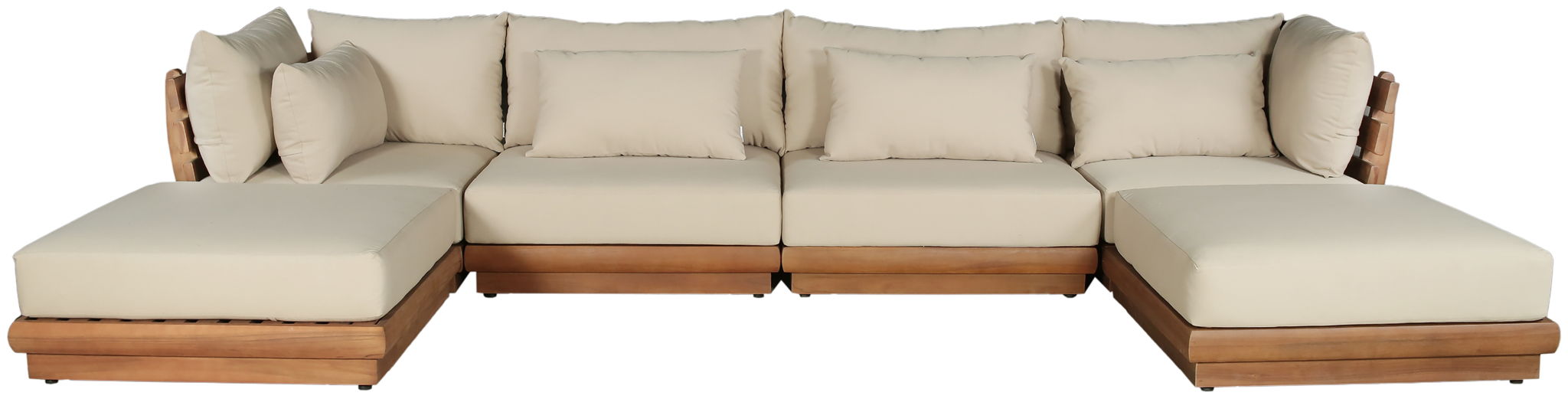 Mirella - 6 Piece Water Resistant Fabric Upholstered Outdoor Patio Modular Sectional - Urban Living Furniture (Los Angeles, CA)