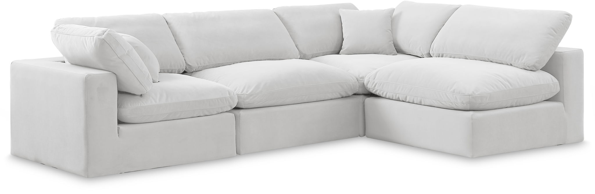 Comfy - 4 Piece Velvet Modular Armless Sectional - Urban Living Furniture (Los Angeles, CA)