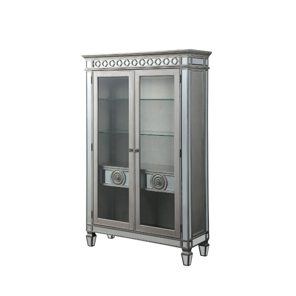 Varian - Curio - Mirrored & Antique Platinum - Urban Living Furniture (Los Angeles, CA)