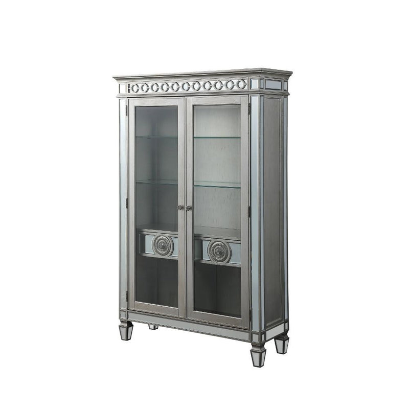 Varian - Curio - Mirrored & Antique Platinum - Urban Living Furniture (Los Angeles, CA)