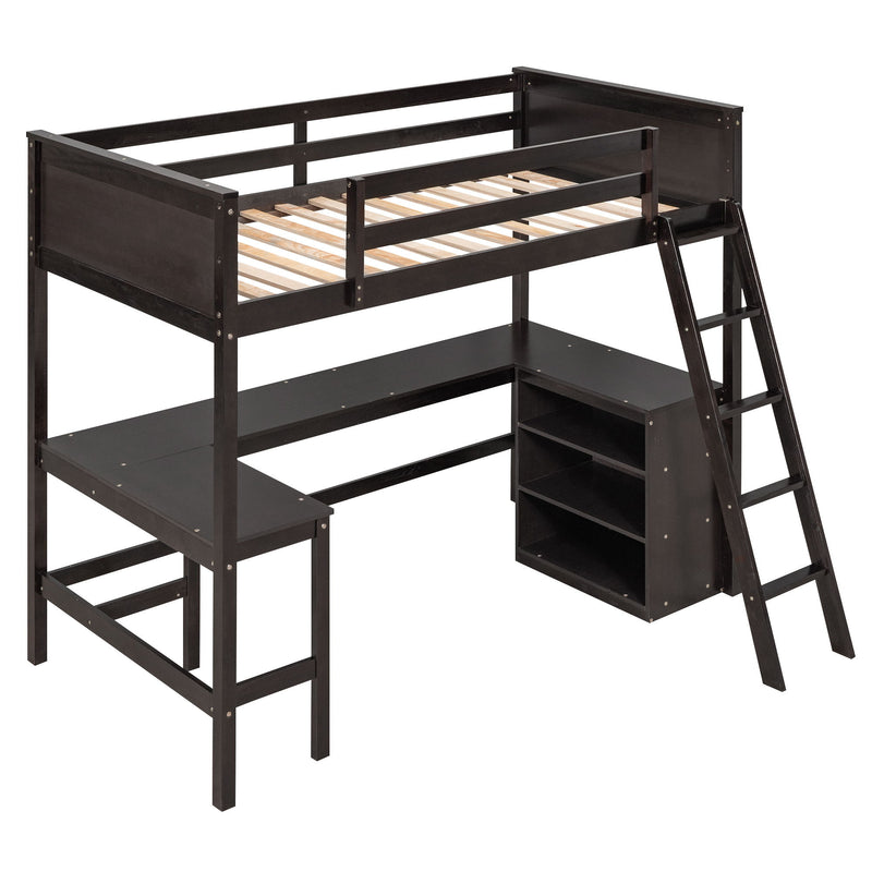Loft Bed With Shelves With Desk