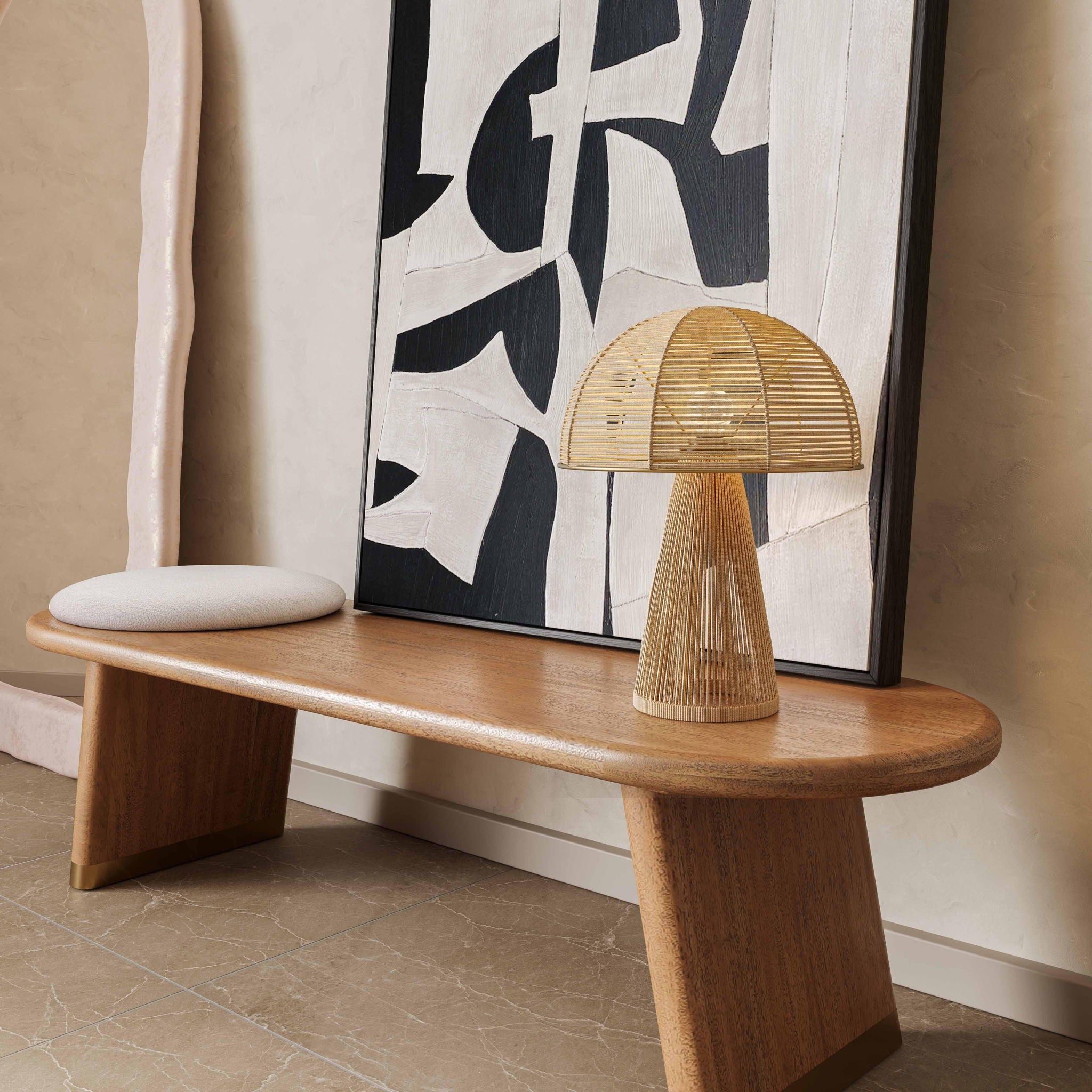 Oddy - Jute Table Lamp - Urban Living Furniture (Los Angeles, CA)