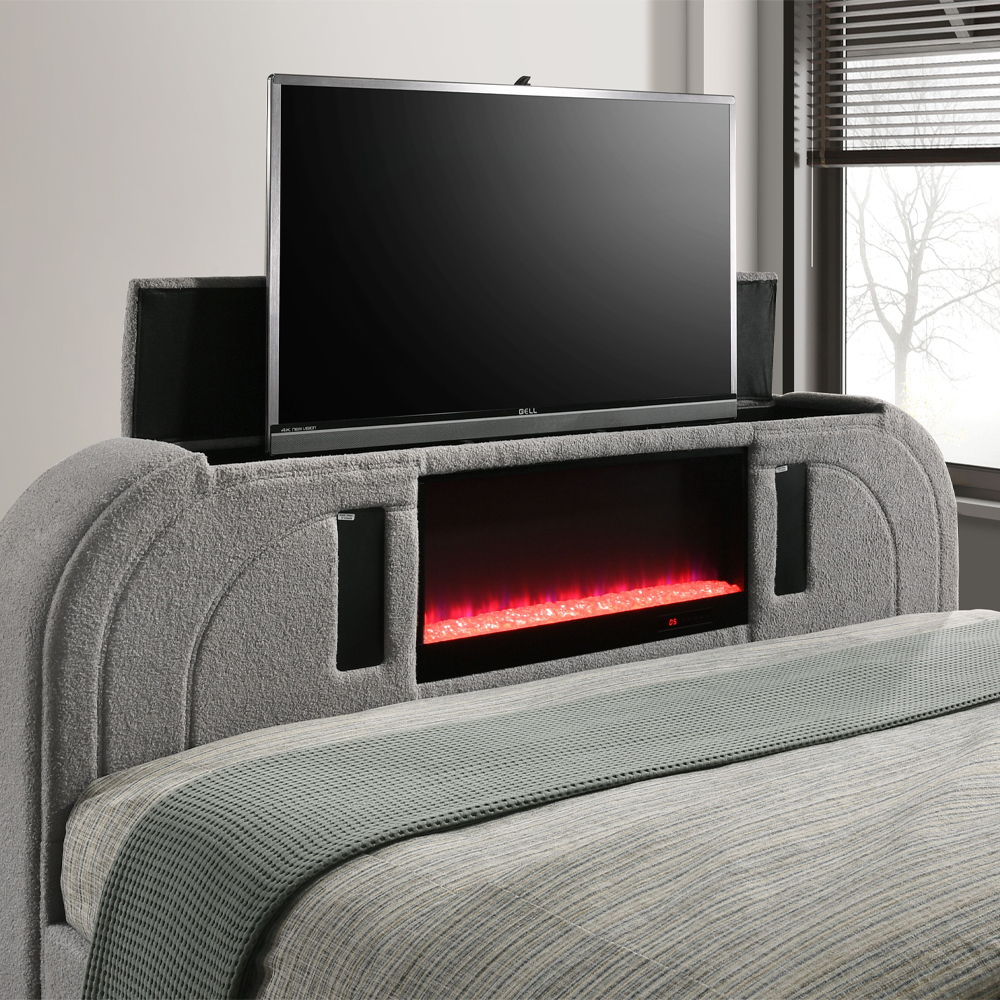 Shelyn - Bed With Led, TV Stand, Fireplace & Bluetooth - Urban Living Furniture (Los Angeles, CA)