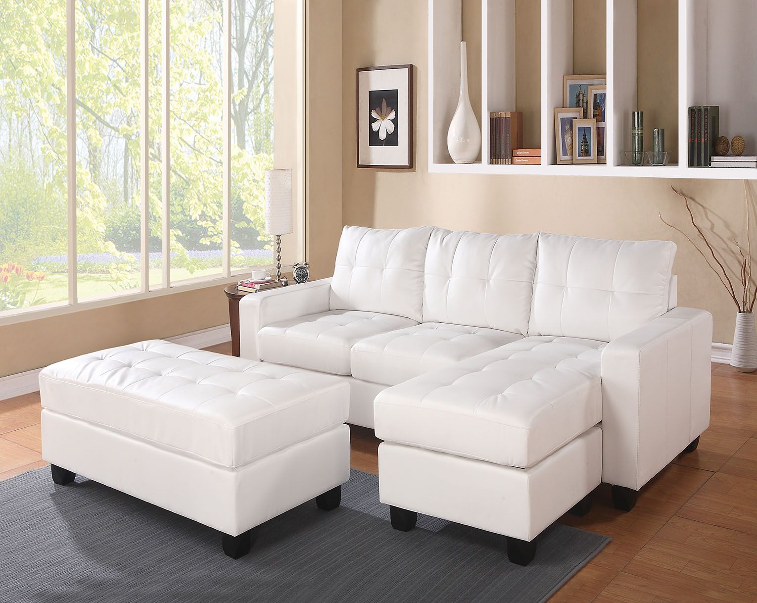 Lyssa - Sectional Sofa - White Bonded Leather Match - Urban Living Furniture (Los Angeles, CA)