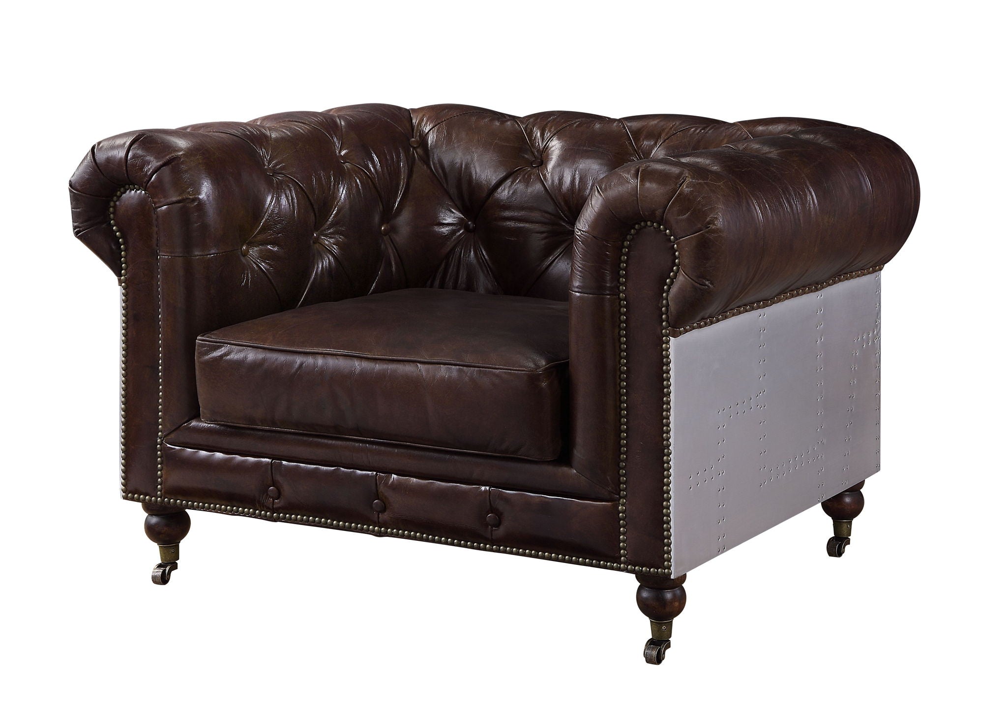 Aberdeen - Chair - Vintage Brown Top Grain Leather - Urban Living Furniture (Los Angeles, CA)
