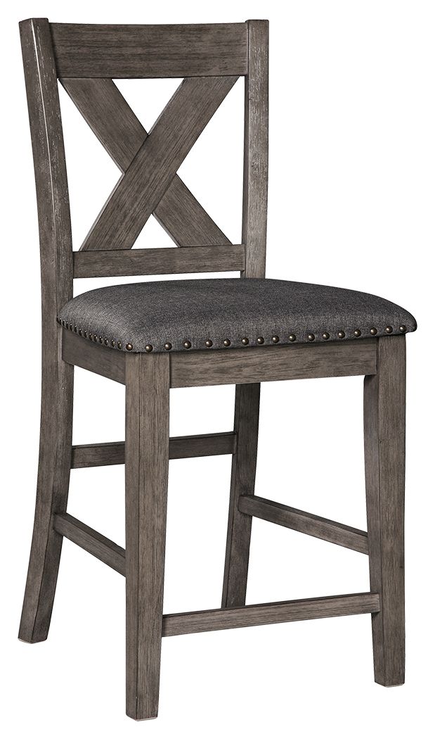 Caitbrook - Gray - Upholstered Barstool (Set of 2) - Urban Living Furniture (Los Angeles, CA)