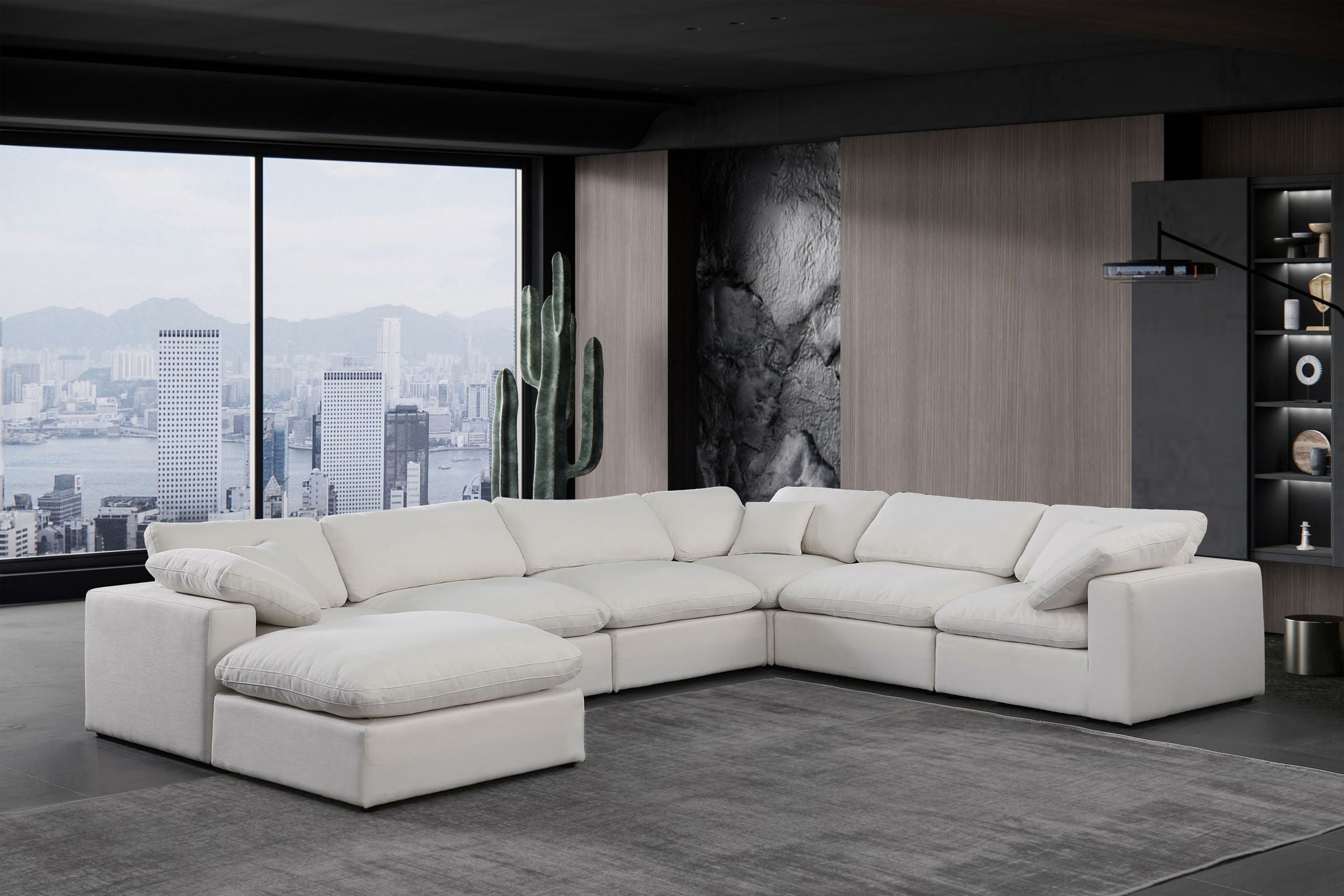 Comfy - 7 Piece Linen Modular Sectional With Chaise - Urban Living Furniture (Los Angeles, CA)